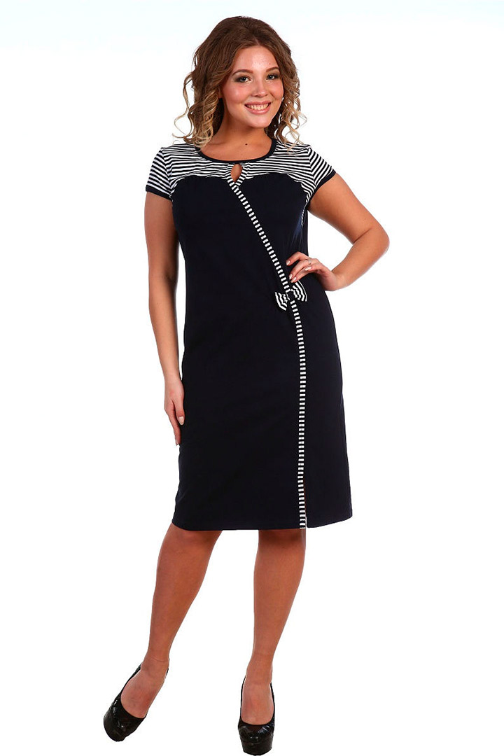 Фото товара 18077, темно-синее платье